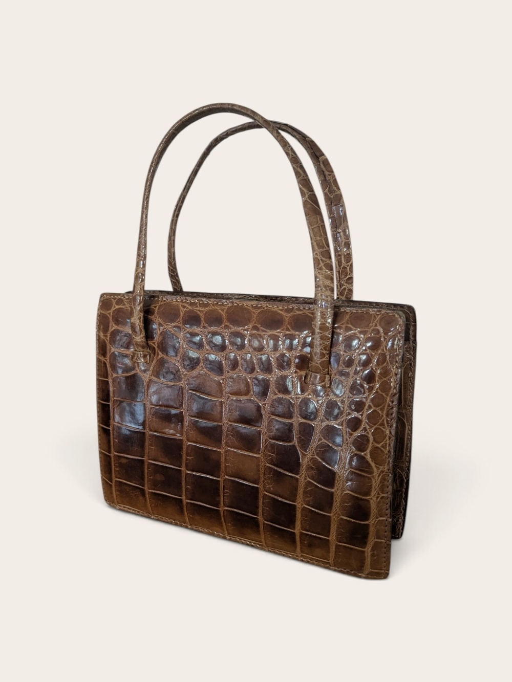 Vintage Eaton’s Crocodile Leather Handbag – Made in France